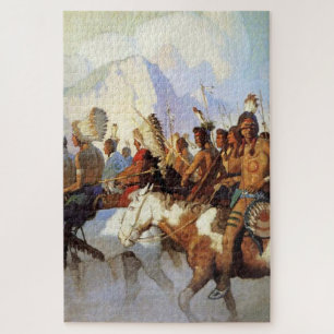N C Wyeth Western-Gemälde „The War Party“