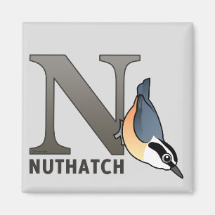N für Nuthatch Magnet