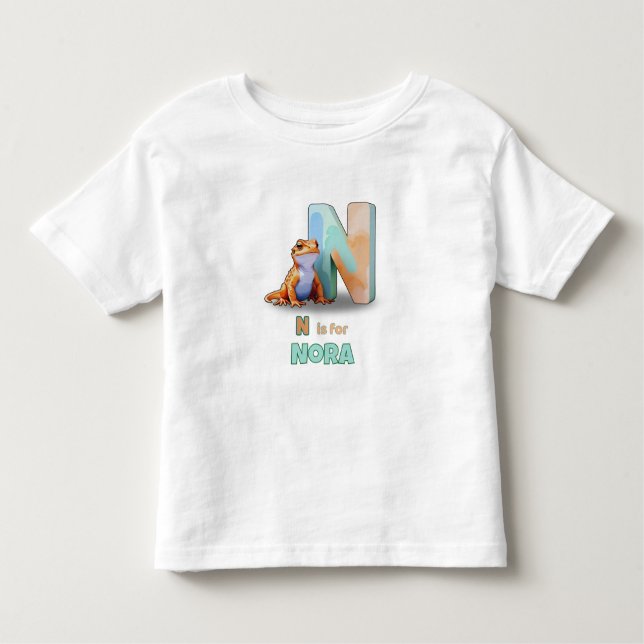 N is for Nora - Personalized Toddler Tee (Vorderseite)