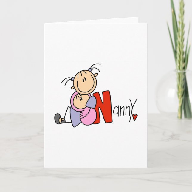 N ist für Kindermädchen Karte (Vorderseite)