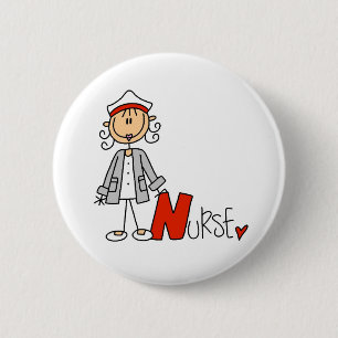 N ist für Krankenschwester Button