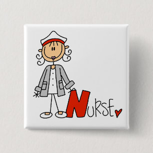 N ist für Krankenschwester Button