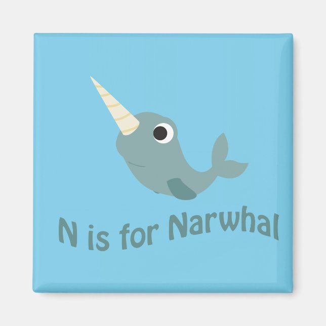 N ist für Narwhal Magnet (Vorne)