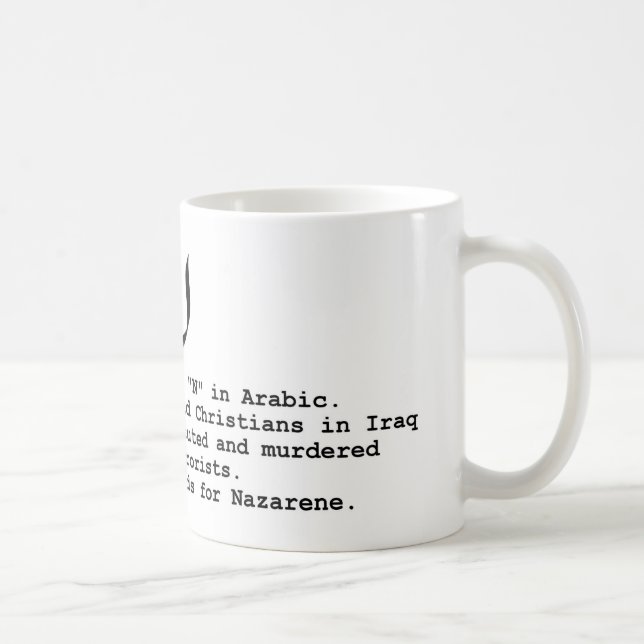 N ist für Nazaräer-Tasse Kaffeetasse (Rechts)