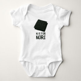 N ist für NORI Green Veggie Alphabet N Baby Strampler