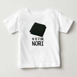 N ist für NORI Green Veggie Alphabet N Baby T-shirt