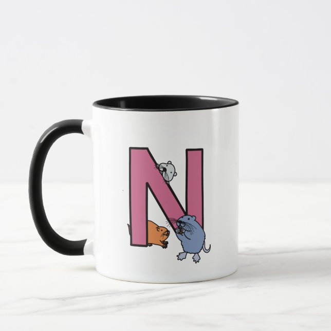 N ist für... personalisierten Schlamm Tasse (Links)