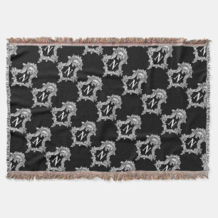 N Monogramm Anfangsbuchstabe Wurfdecke Decke