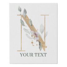 n Monogramm Floral Personalisiert