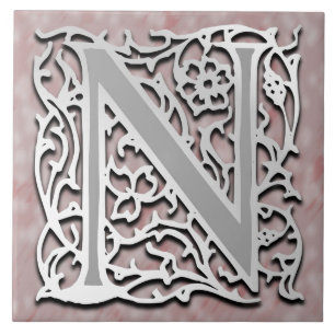 N Monogramm-Keramik "Silberstein" Fliese