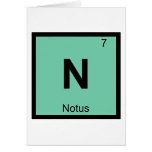 N - Notus Griechische Chemie Periodensystem Symbol