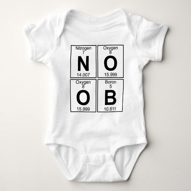 N-O-O-B (noob) - Voll Baby Strampler (Vorderseite)