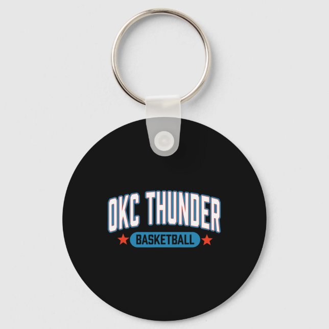 N Oklahoma City Thunder Sketll Americana  Schlüsselanhänger (Vorderseite)