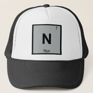 N - Periodisches Symbol der griechischen Chemie Truckerkappe