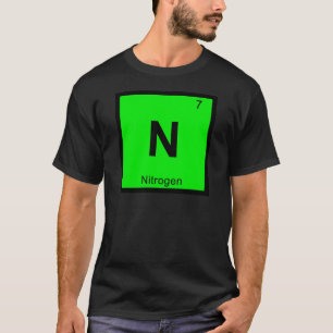 N - Regelmäßiges Tabellensymbol für Stickstoffchem T-Shirt