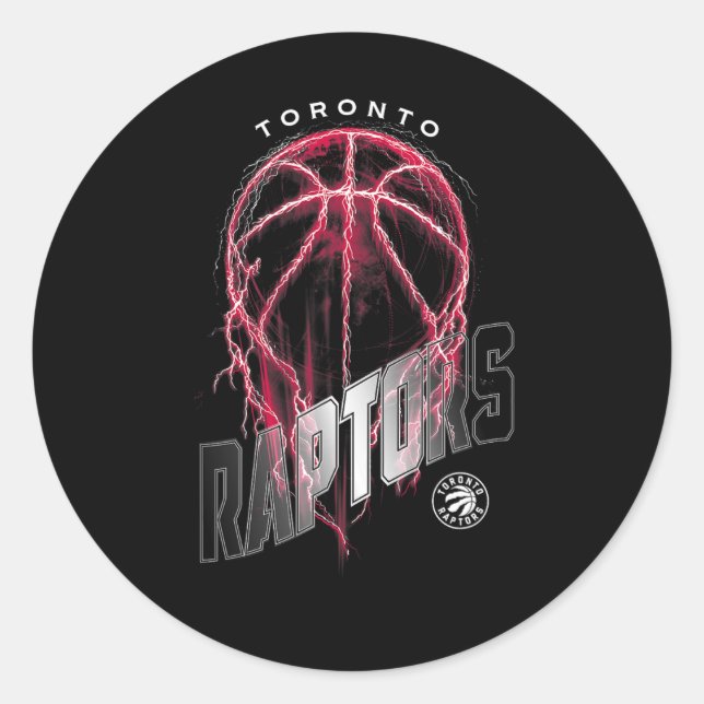 N Toronto Raptors Lightning Bolt Sketll Logo  Runder Aufkleber (Vorderseite)