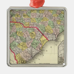 N u. S Carolina Silbernes Ornament
