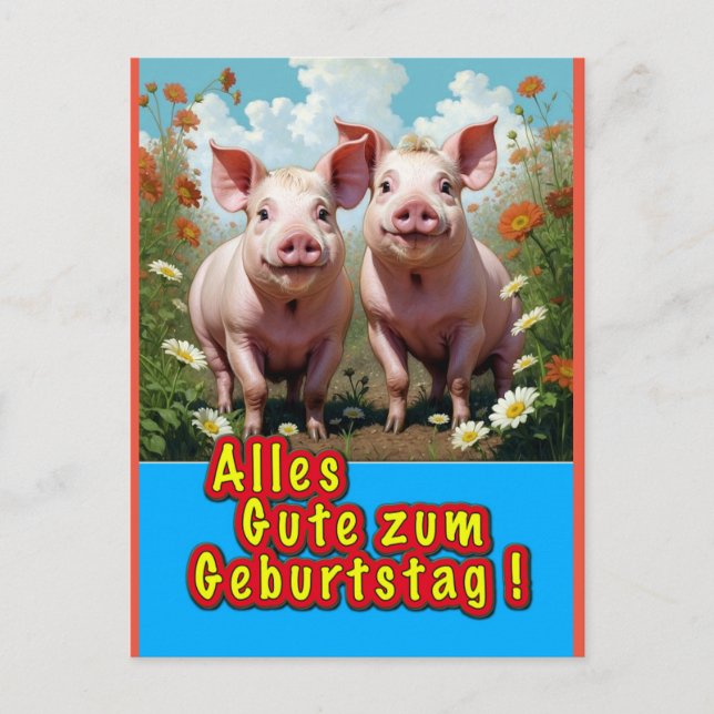 na dann alles Gute Postkarte (Vorderseite)