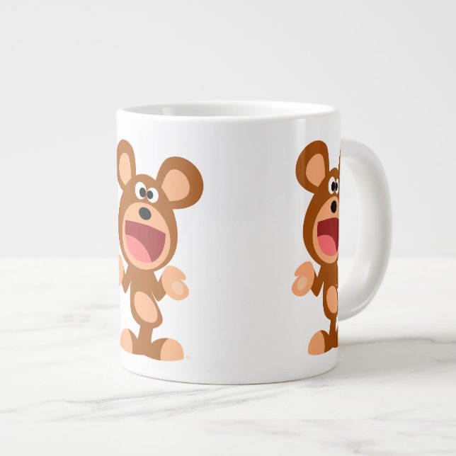 "Na gut..." Niedlicher Cartoon-Bär Jumbo-Tasse (Vorderseite Rechts)