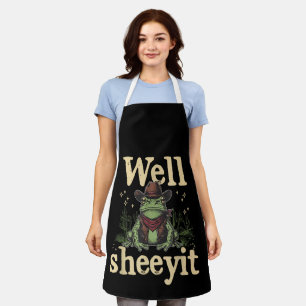 Na ja, Scheiße Lustige Cowboy-Frosch Western Humor Schürze
