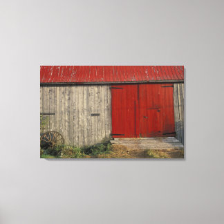 NA, Kanada, New Brunswick, Shepody. Rote Scheune Leinwanddruck