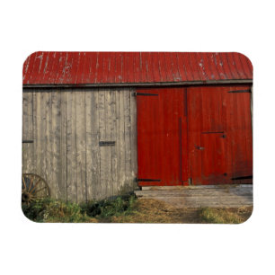 NA, Kanada, New Brunswick, Shepody. Rote Scheune Magnet
