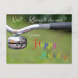 Na? Klingelt da war? Frohes Geburtstag! Postkarte