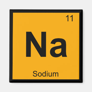 Na - Natriumchemie - Periodisches Tabellensymbol Magnet