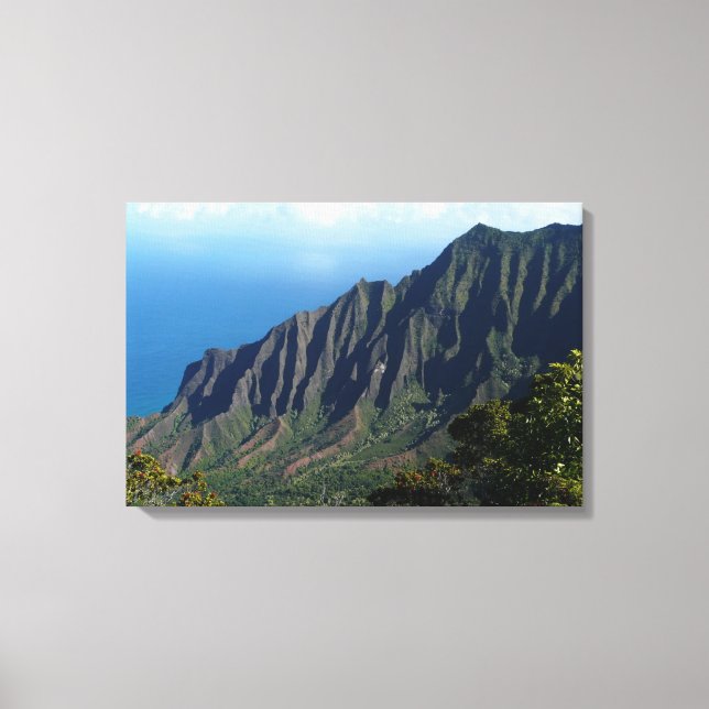 Na Pali Coast on Kauai Leinwand drucken (Vorderseite)