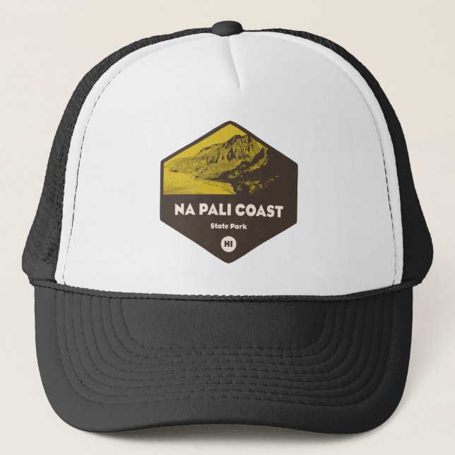 Nā Pali Coast Staat Park Hawaii Truckerkappe (Vorderseite)