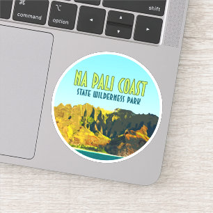 Na Pali Coast Staat Wilderness Park Hawaii Vintag Aufkleber