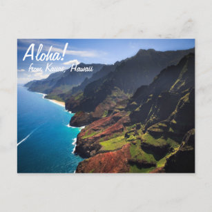 Na Pali Küste auf der Insel Kauai, Hawaii Postkarte