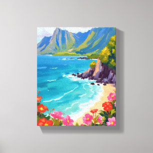 Na Pali Küste Kauai Hawaii Küstenlinie Malerei Leinwanddruck