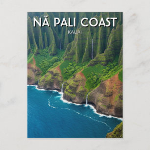 Nā Pali Küste Kauai Hawaii Reise Postkarte