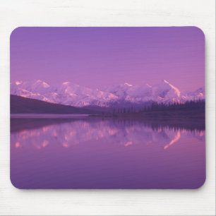 NA, USA, Alaska, Denali NP, Wonder Lake, Abend Mousepad