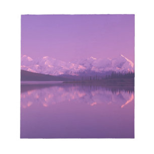 NA, USA, Alaska, Denali NP, Wonder Lake, Abend Notizblock