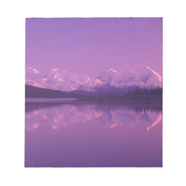 NA, USA, Alaska, Denali NP, Wonder Lake, Abend Notizblock (Vorderseite)
