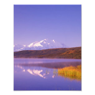 NA, USA, Alaska, Denali NP, Wonder Lake, Berg Fotodruck