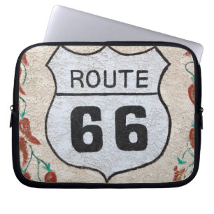 NA, USA, Arizona, Holbrook Route 66 Straßenschild Laptopschutzhülle