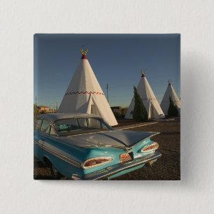 NA, USA, Arizona, Holbrook Route 66, Wigwam Button