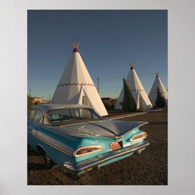 NA, USA, Arizona, Holbrook Route 66, Wigwam Poster (Vorne)