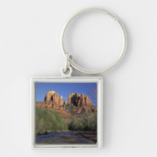NA, USA, Arizona, Sedona. Cathedral Rock und Eiche Schlüsselanhänger