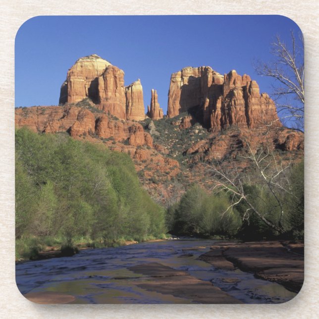 NA, USA, Arizona, Sedona. Domstein und Eiche Untersetzer (Vorderseite)
