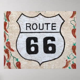 Na, USA, Arizona, Straßenschild Holbrook Weges 66 Poster