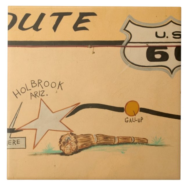 Na, USA, Arizona, Straßenwandgemälde Holbrook Fliese (Vorderseite)