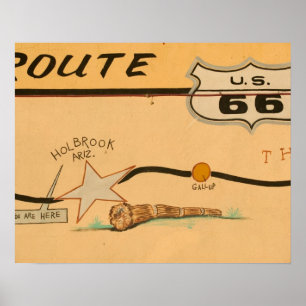Na, USA, Arizona, Straßenwandgemälde Holbrook Poster