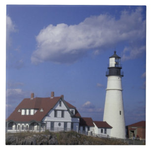 NA, USA, Maine, bei Portland, Portland Head Fliese
