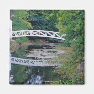 NA, USA, Maine. Brücke über einen Teich in Somesv Magnet