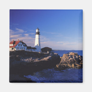 NA, USA, Maine. Leuchtturm Portland Head Magnet