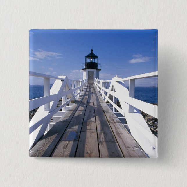 NA, USA, Maine, Port Clyde.  Marshall-Punkt 2 Button (Vorderseite)